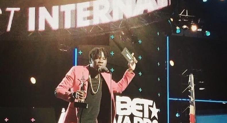 Stonebwoy won the 2015 BET award for Best International Act - Africa. He has no complaints.