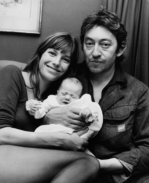 Jane Birkin i Serge Gainsbourg z córką Charlotte