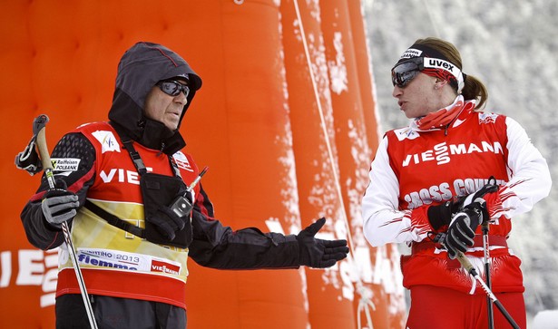 Val Di Fiemme Wlochy / Italy FIS Nordic World Championships Mistrzostwa Swiata w narciarstwie klasycznym . Justyna Kowalczyk i Aleksander Wierietielny