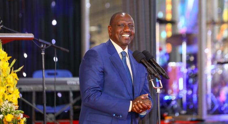 President William Ruto speaking at Deliverance Church International, Nairobi on February 5, 2023