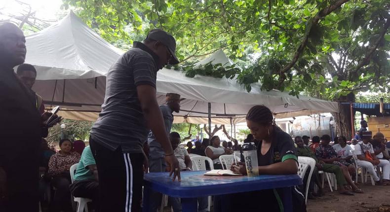 Voters at polling units