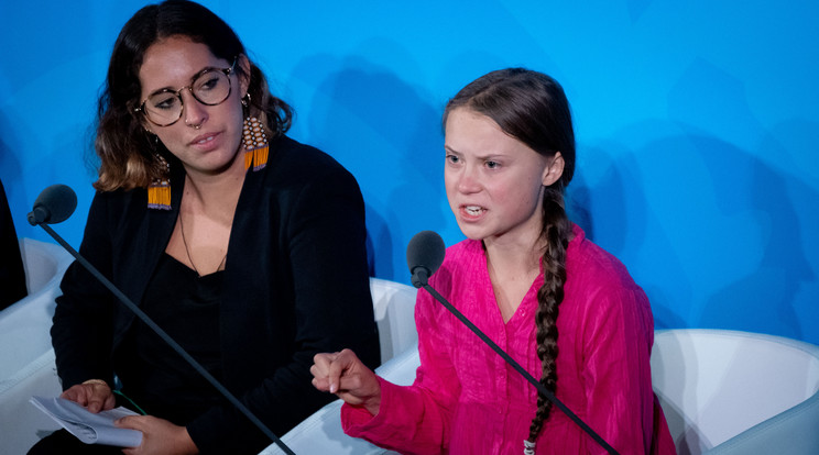 Greta Thunberg a hétfői csúcstalálkozón / Fotó : Northfoto