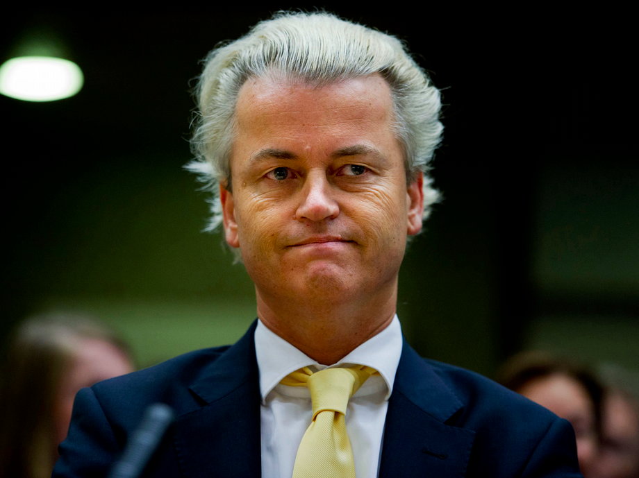 Dutch right-wing politician Geert Wilders of the Freedom Party