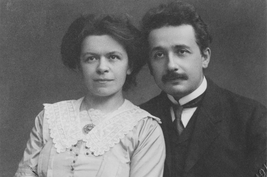 Albert Einstein ze swoją pierwszą żoną, Milevą w 1912 r.