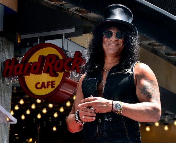 Slash podczas ceremonii w Hollywood