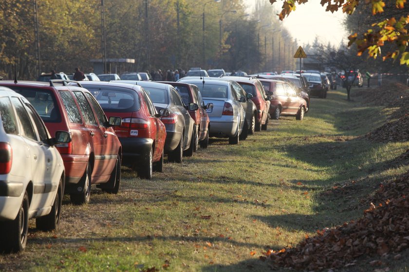 Kierowcy parkują na poboczu