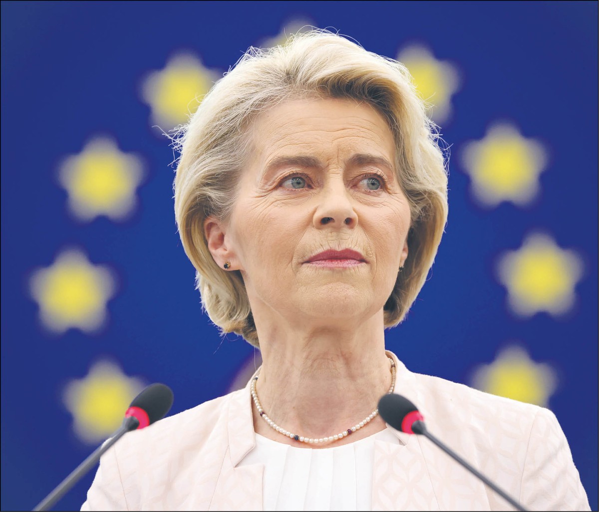 "Wiem, że wielu z was czuje się zawiedzionych przez naszego najstarszego sojusznika" - powiedziała von der Leyen w odpowiedzi na ogłoszenie przez prezydenta USA Donalda Trumpa