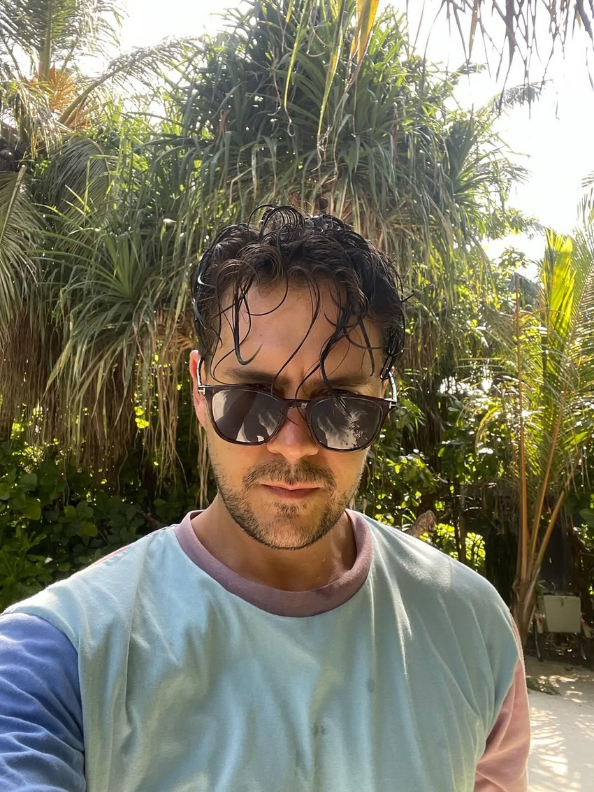 Miloš Biković sa sinom na Maldivima