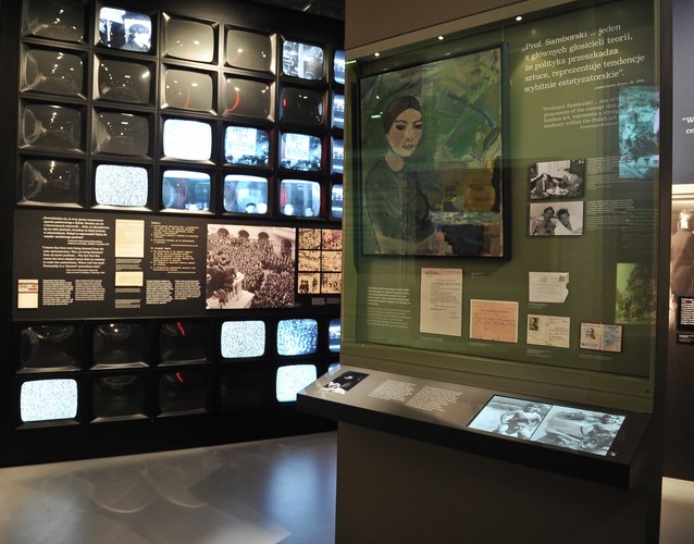 Wystawa Powojnie - fragment ekspozycji stałej w Muzeum Historii Żydów Polskich