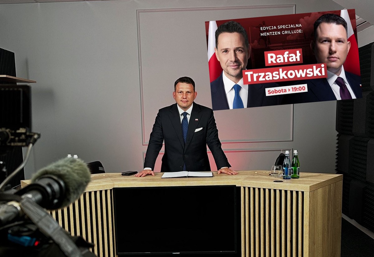 Mentzen grilluje Trzaskowskiego. Oto co podpisał kandydat na prezydenta [RELACJA]