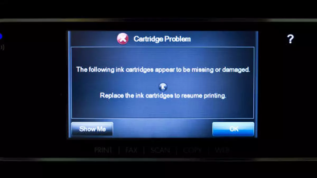 HP blokuje drukarki, gdy używają kartridżów innych niż firmowe