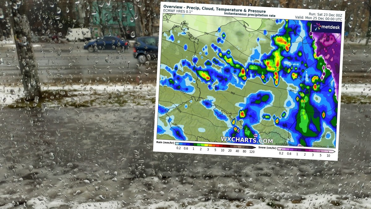 Pogoda na dziś, 24 grudnia. Nadchodzi Abdul. Sprowadzi wichurę i ocieplenie