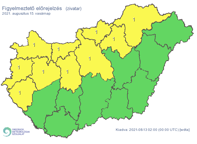 A zivatarok miatt van érvényben riasztás vasárnapra / Fotó: met.hu