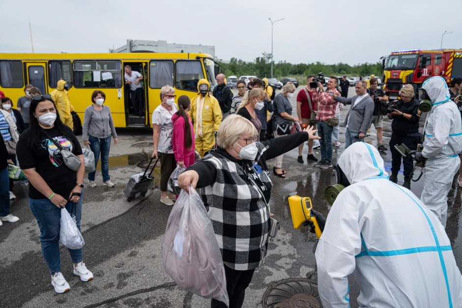 Provera nivoa radijacije u okviru radioaktivne bezbednosne vežbe u Zaporožju 29. juna