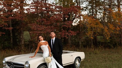 Katie Fawn wore separates to her wedding.Channing Price