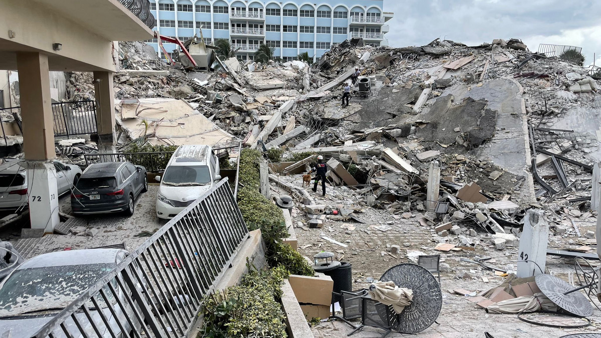 Liczba ofiar katastrofy budowlanej w Miami Beach nadal nieznana
