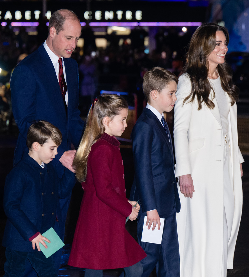 Księżna Kate, książę William, książę George, księżniczka Charlotte, książę Louis