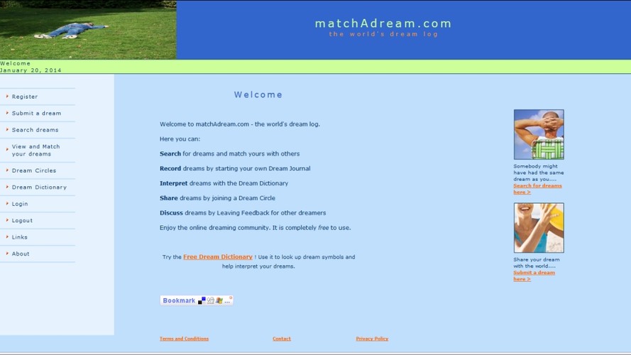 Jest także serwis dla miłośników snu. I nie chodzi o śpiochów, tylko te osoby, które zjawisku snu poświęcają tyle samo czasu, śpiąc, co będąc na nogach. Jeżeli sennik z wysyłkowego katalogu to dla ciebie za mało, śmiało wejdź pod adres <b>matchAdream.com</b>