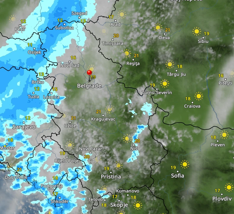 U podne nevreme će pogoditi Suboticu, Loznicu, Novi Pazar, Niš