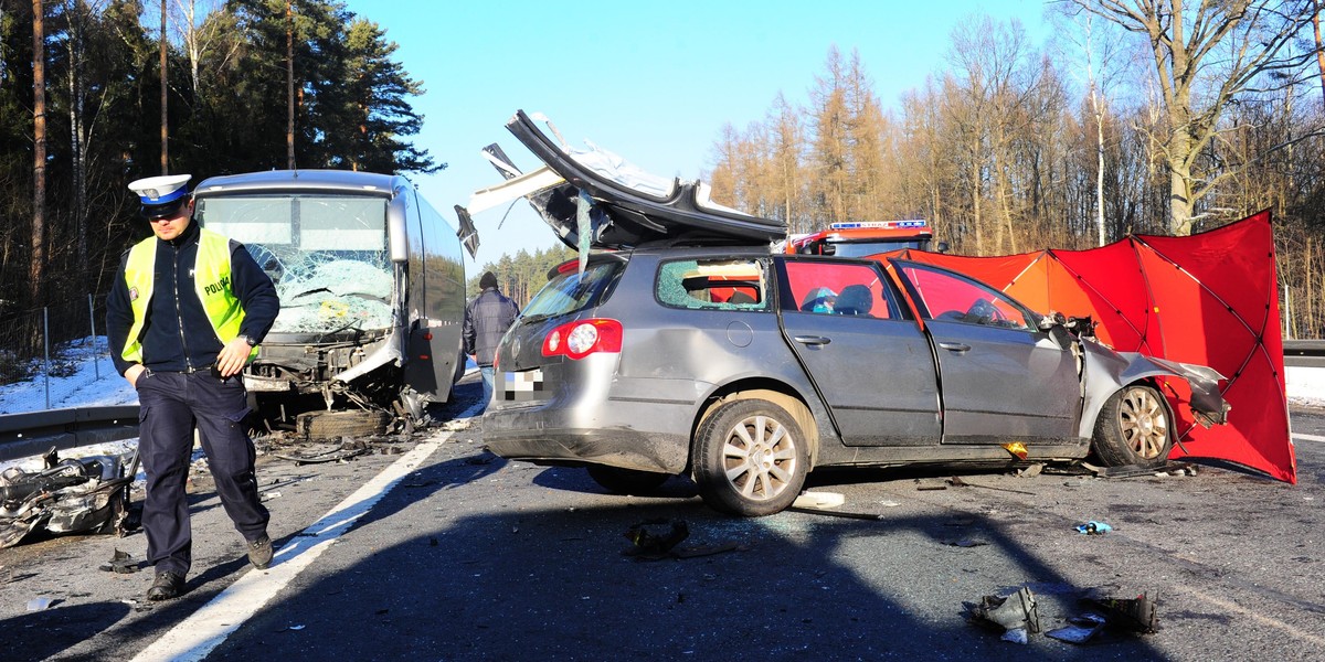 Tragedia pod Olsztynem. Wypadek autobusu z dziećmi. Są ofiary