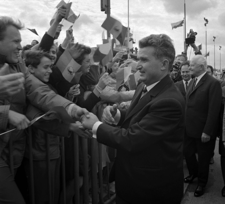 Nicolae Ceausescu w 1968 r. w Czechosłowacji