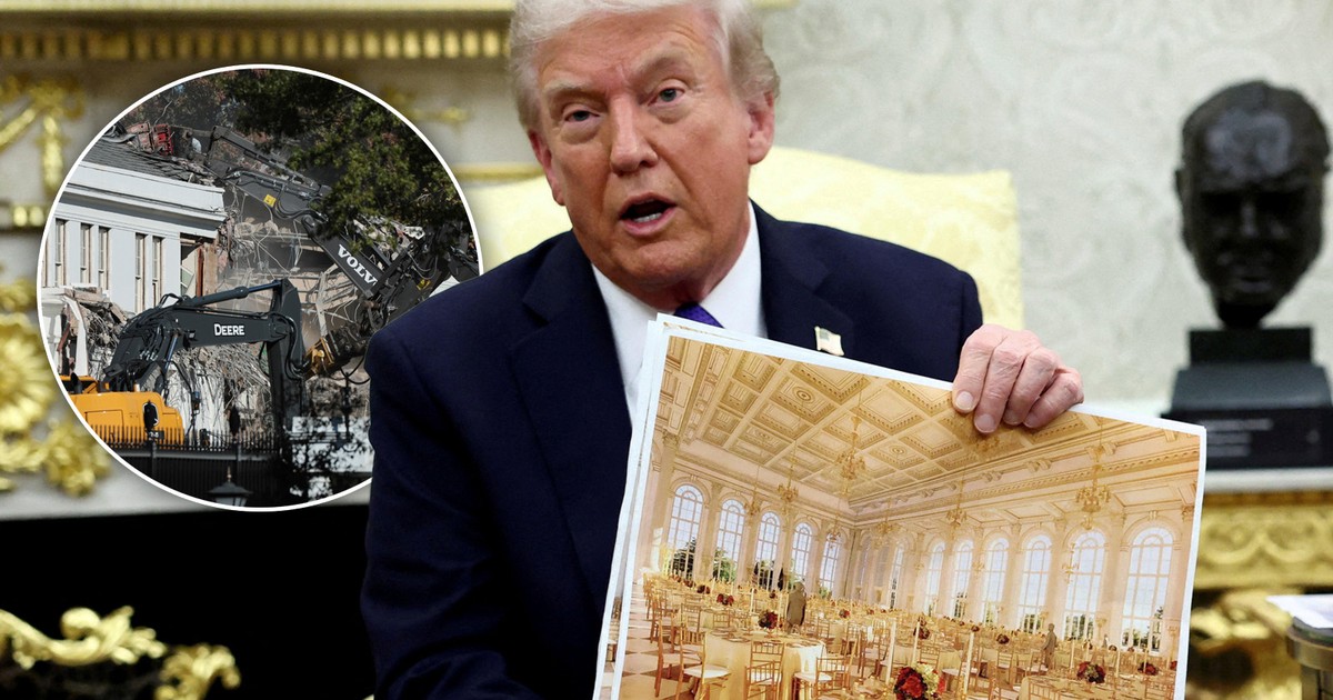 Trump burzy fragment Białego Domu. Wcześniej obiecywał, że buldożery nie tkną ścian rezydencji