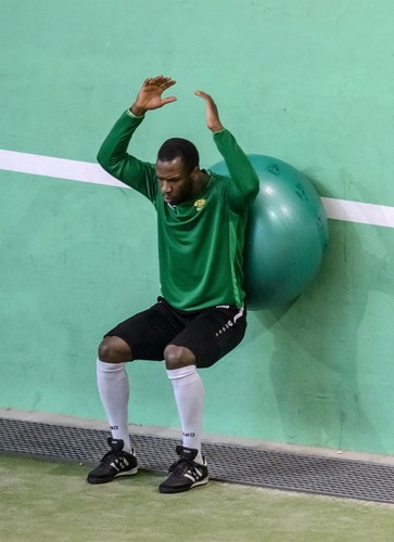 Piłkarze Górnika Łęczna podczas treningu