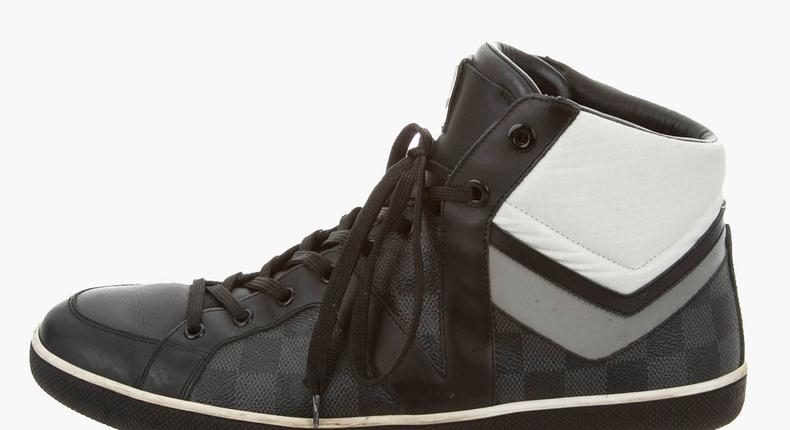 The Louis Vuitton Damier high-top sneaker.