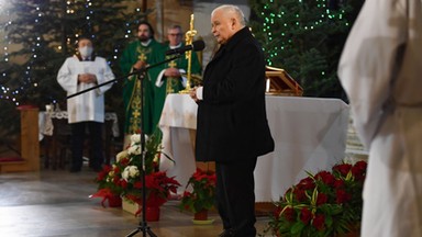 Jarosław Kaczyński przemawiał na mszy bez maseczki. Sanepid zbada, czy złamane zostały obostrzenia