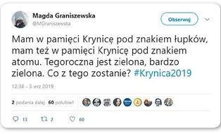 Zielony must have sezonu. Krynica ma swoje mody [TWEET TYGODNIA]