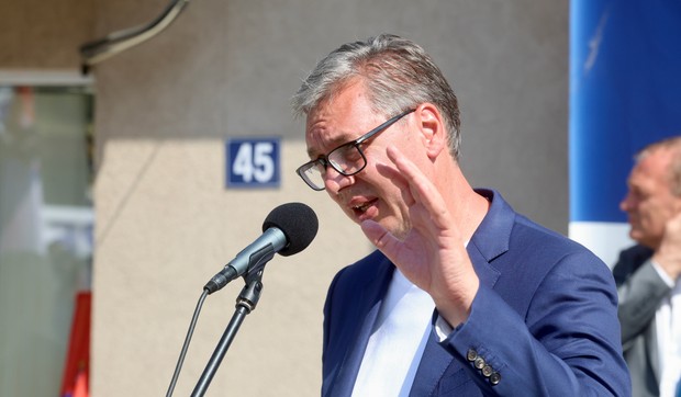 Aleksandar Vučić, u okviru posete jugozapadu Srbije, obilazi radove na putu Ivanjica-Sjenica, u ivanjičkoj opštini