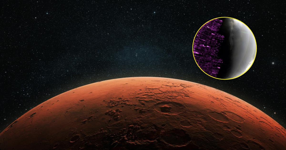 Furtuni solare uriașe au ajuns pe Marte.  Înălțimi radiale și aurore boreale