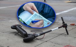 Wsiadł na hulajnogę, chwilę później było po wszystkim. 2500 zł mandatu