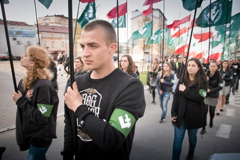 Białystok. Marsz ONR na 82. rocznicę powstania organizacji