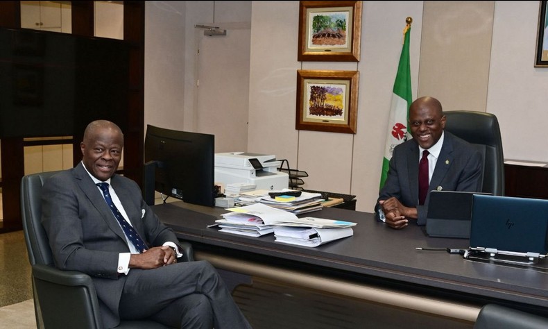 Wale Edun, Minister of Finance and Coordinating Minister of the Economy of Nigeria & Cardoso, Governor of the Central Bank of Nigeria. @cenbank