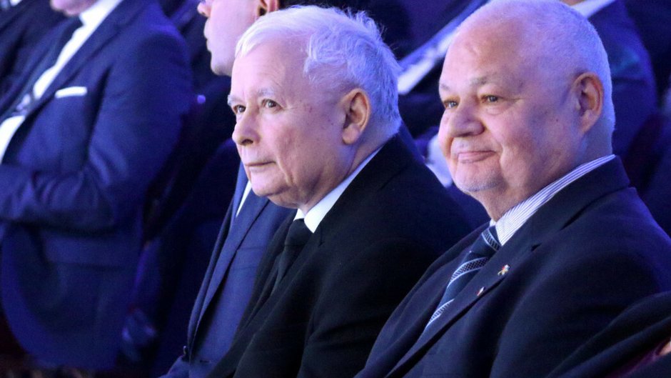 Prezes PiS Jarosław Kaczyński i szef NBP Adam Glapiński