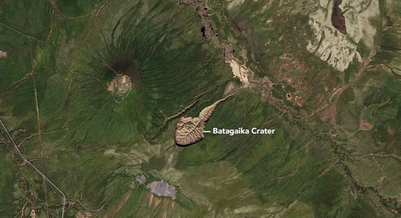 Batagayka crater in Russia is called the 'gates to hell' [Jesse Allen]