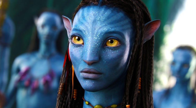 Zoe Saldana (Neytiri) az Avatar című filmben.