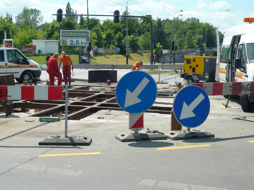 remont torów na Legionów w Łodzi