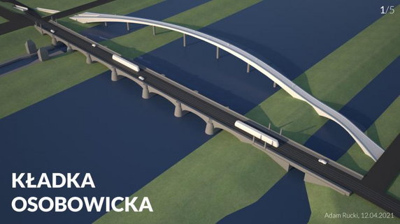 Propozycja budowy kładki przy moście Osobowickim