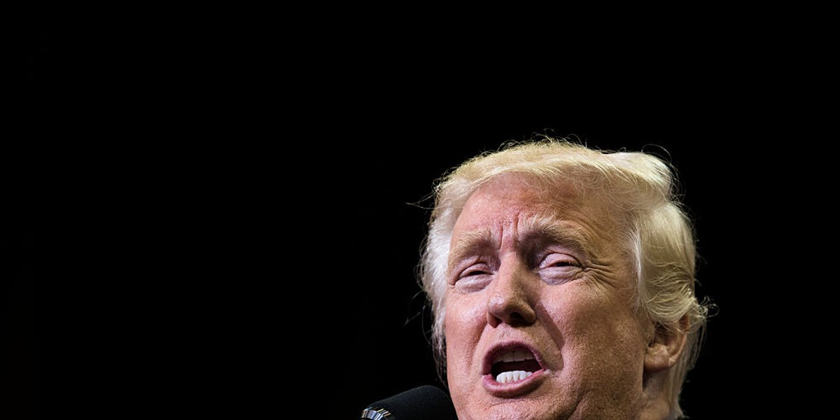 Donald Trump at a campaign rally in Florida.