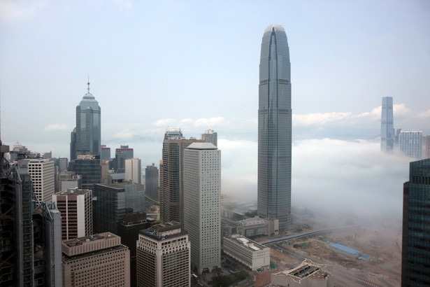 Na zdjęciu International Finance Center w Hongkongu