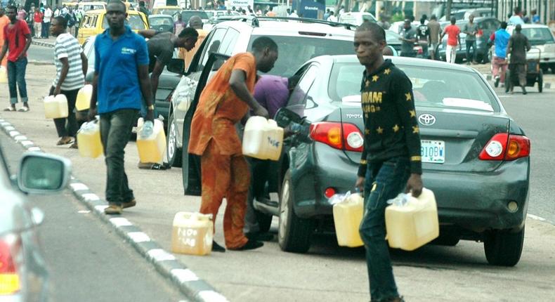 Motorists buying petrol from black market sellers during time of scarcity. (Photo used for illustration)