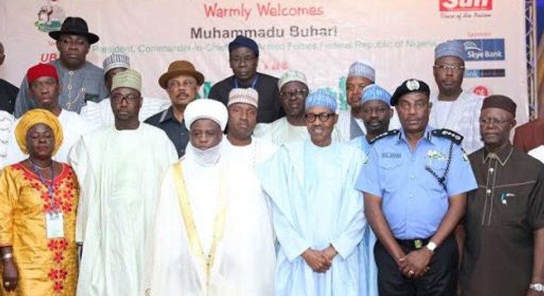 President Muhammadu Buhari attends security summit in Abuja on August 17, 2015.