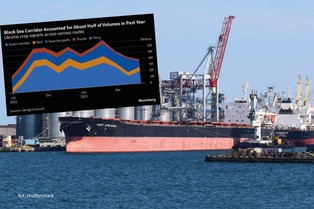 Transport ukraińskiego zboża jest uzależniony od rzeki, która wysycha podczas suszy