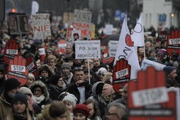 Protest against abortion law in Warsaw