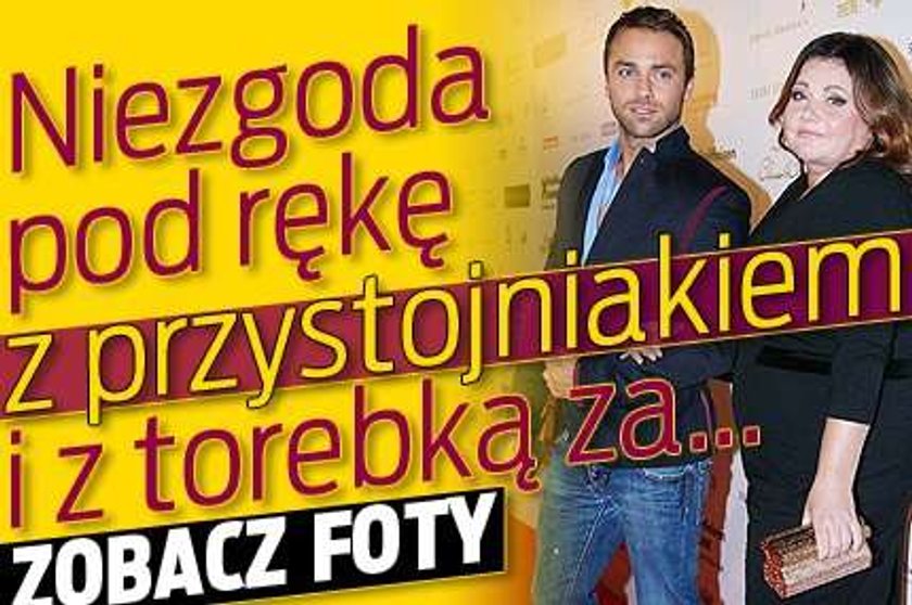 Niezgoda pod rękę z przystojniakiem i z torebką za...