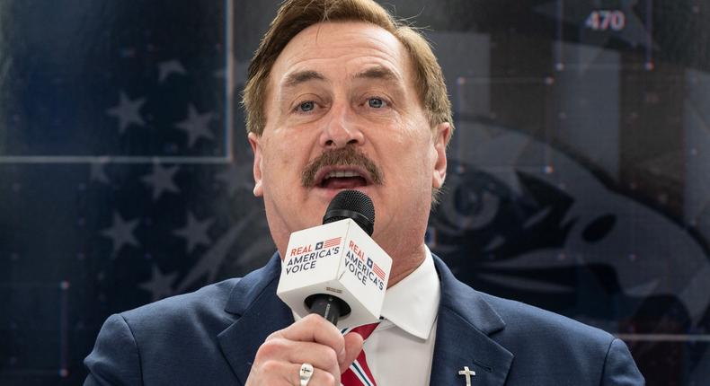 MyPillow CEO Mike Lindell at CPAC 2023.Lev Radin/Pacific Press/LightRocket via Getty Images