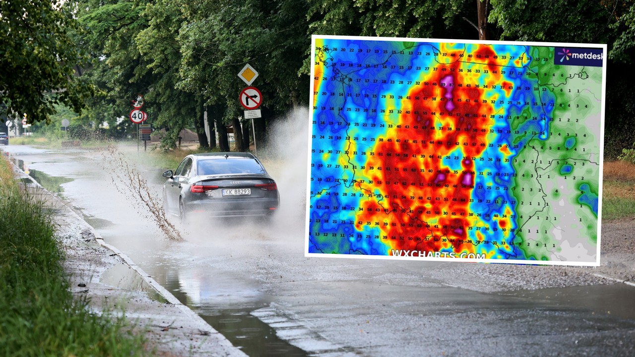 Przybywa deszczu w prognozach. Spadnie choćby 50 mm. Oto gdzie opady będą najmocniejsze