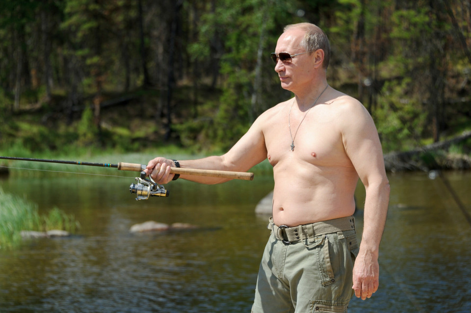 Władimir Putin na wakacjach w 2013 r.